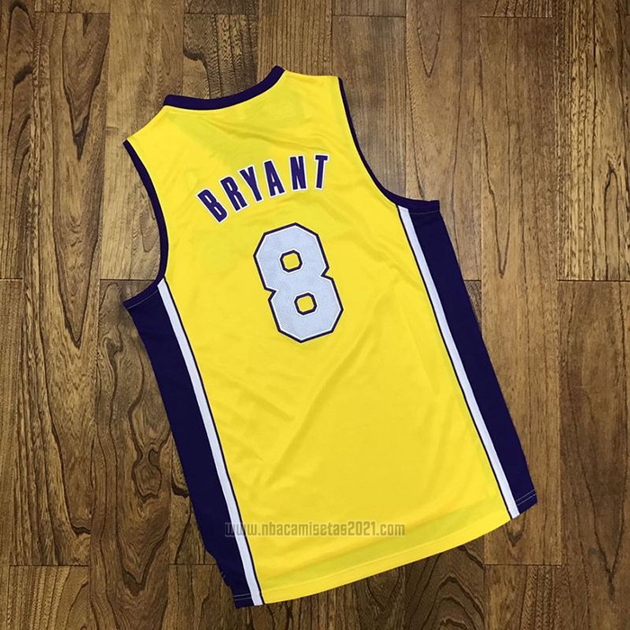 Camiseta Los Angeles Lakers Kobe Bryant #8 Icon 1999-00 Finals Bound Amarillo